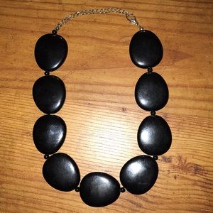 Black statement necklace